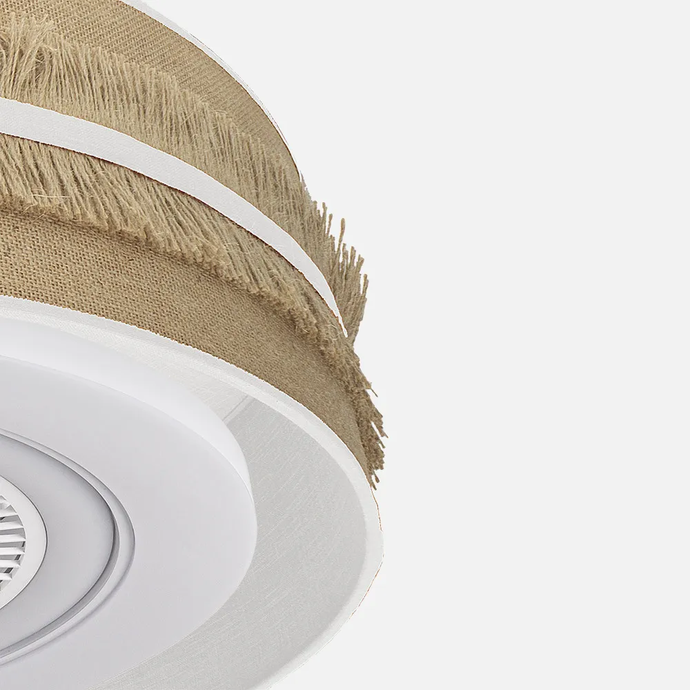 Ventilador Dc Natalia 72w Saco-blanco 70d 5 Aspas 6 Veloc. 6120lm 3 Colores Remoto,memoria,temporizador,rg.Intensidad