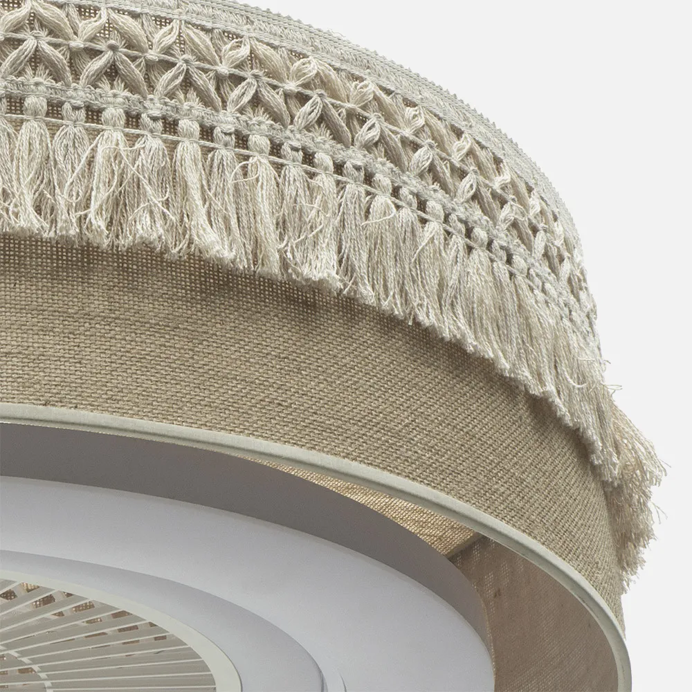 Ventilador  Dc Ekaterina 72w Saco 5 Aspas 6 Veloc. 70d 3 Colores 6120lm C/remoto, Memoria, Temporizador Y  Reg.Intensidad 