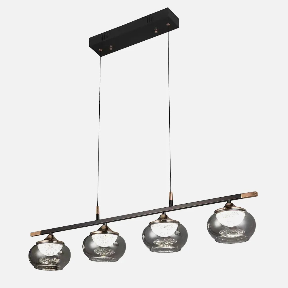 234384009 - Regleta Pompeya 4l Negro 28w 3000-4000-6000k C/remoto Y Reg.intensidad 2520lm Regx91x15 Cm