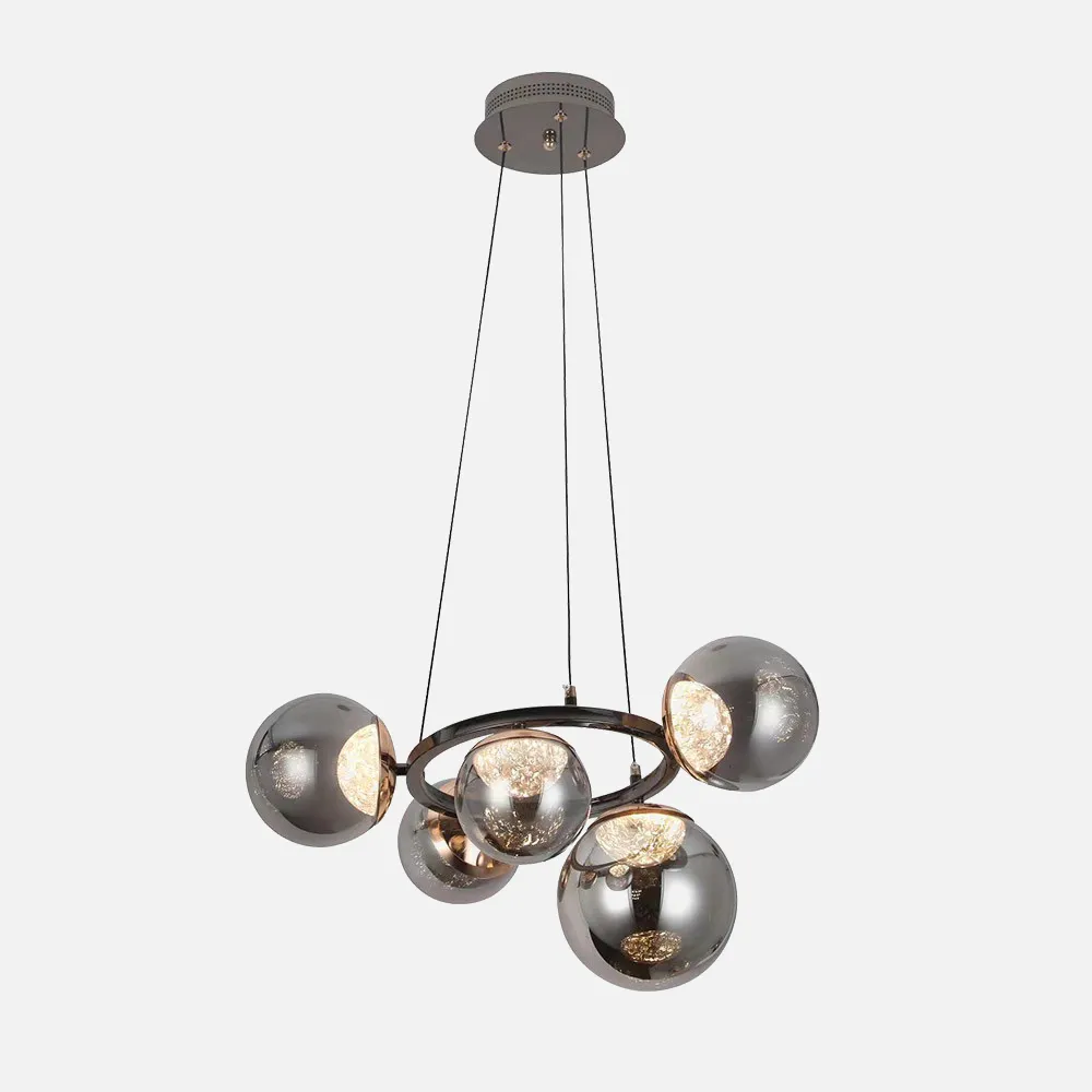 Colgante Pompeya 5l Negro 35w 3000-4000-6000k C/remoto Y Reg.intensidad 3150lm Regx58x58 Cm