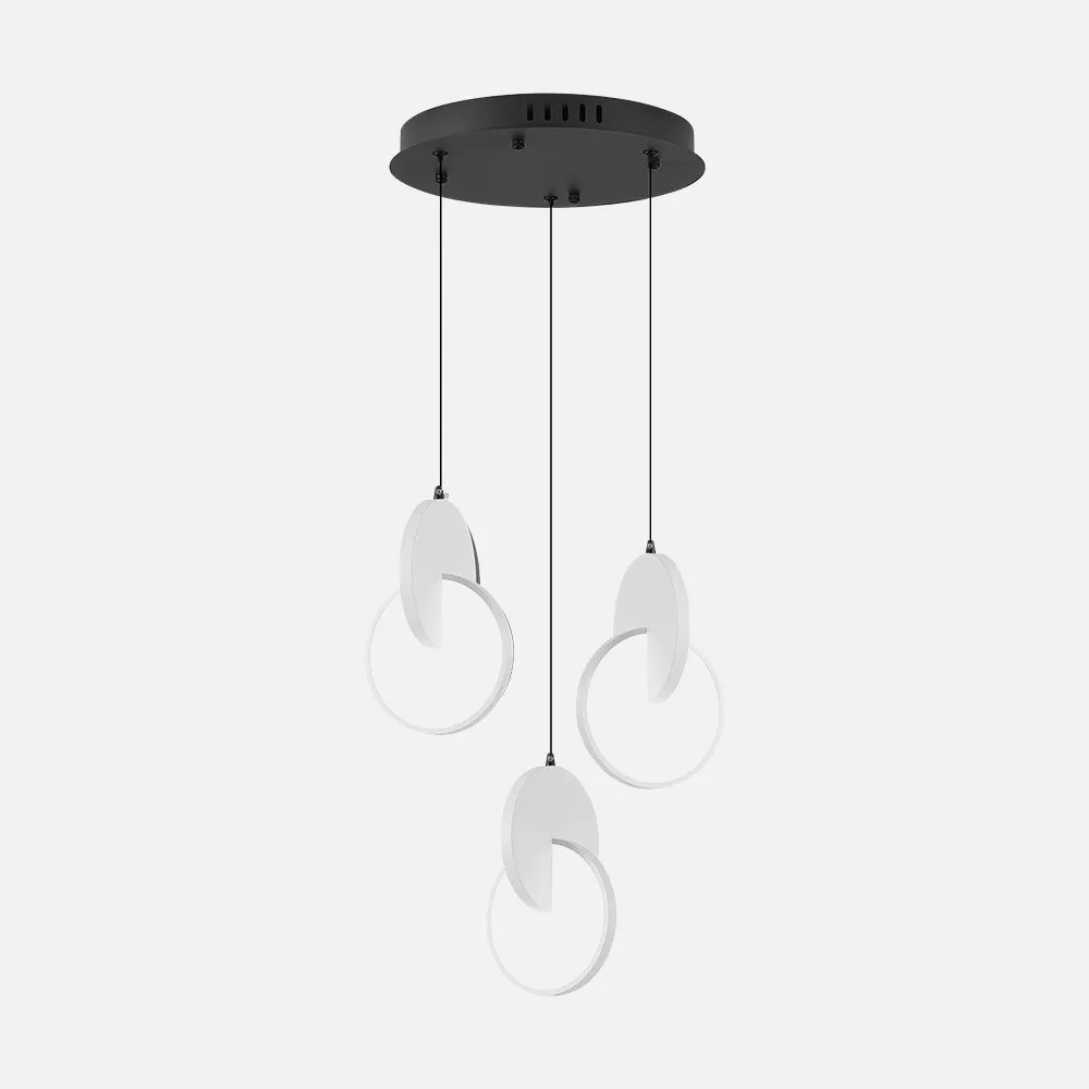 234483001 - Plafon Colgante Carlota 3l Negro/Blanco 51w 6500k 7140lm Regx33x29cm