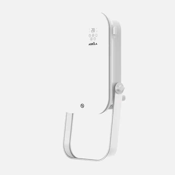 Termoventilador Pared Baño Austria 2000w Blanco  3funciones c/remoto y toallero Display Ip24 50x25x13cm