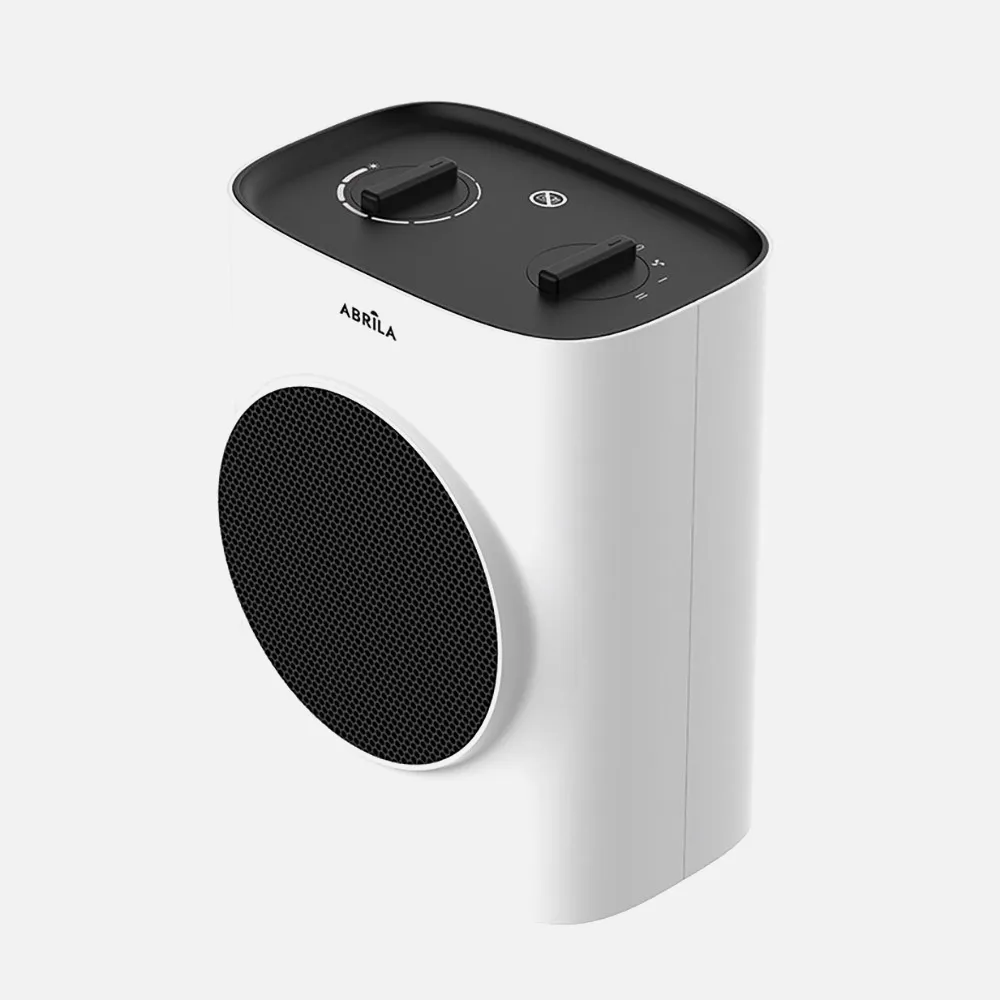 Termoventilador Ceramico Chipre 1500w Blanco/negro 2potencias 3funciones Antivuelco Termostato Reg. 21,5x17,5x12,8cm