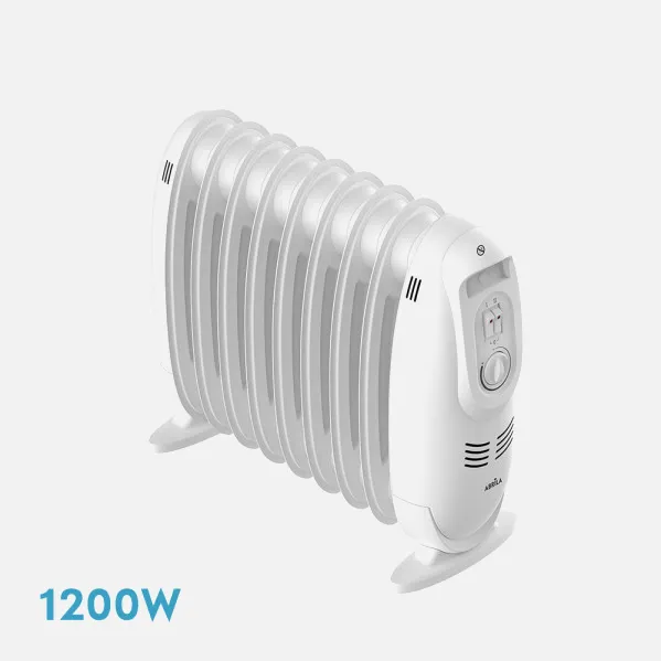 Radiador Aceite Irlanda 1200w Blanco 3potencias Termost.reg 9elementos Protec.segurid.asa 38,2x43x18cm