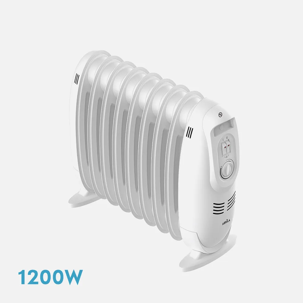 Radiador Aceite Irlanda 1200w Blanco 3potencias Termost.reg 9elementos Protec.segurid.asa 38,2x43x18cm