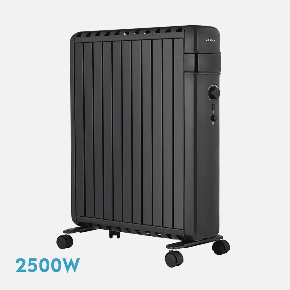 230932509 - Radiator Oil Polonia 2500w Black Enclosed Fins 11elements 3powers Tip-over protection Protec.safety.63,5x52,5x24,5cm
