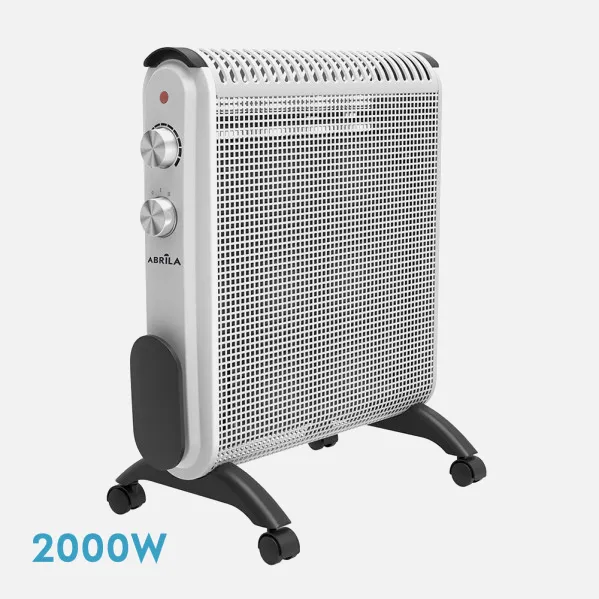Mica radiator Condor 2000w 2 elements White/grey 2 powers, tip-over protection, thermostat, w/wheels and carry handle 52x46x25cm