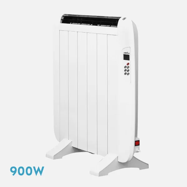 Electric Radiator Gaban 900w X In Aluminium White Remote LCD Timer Wall/Portable 58,5x58x5,5 Cm