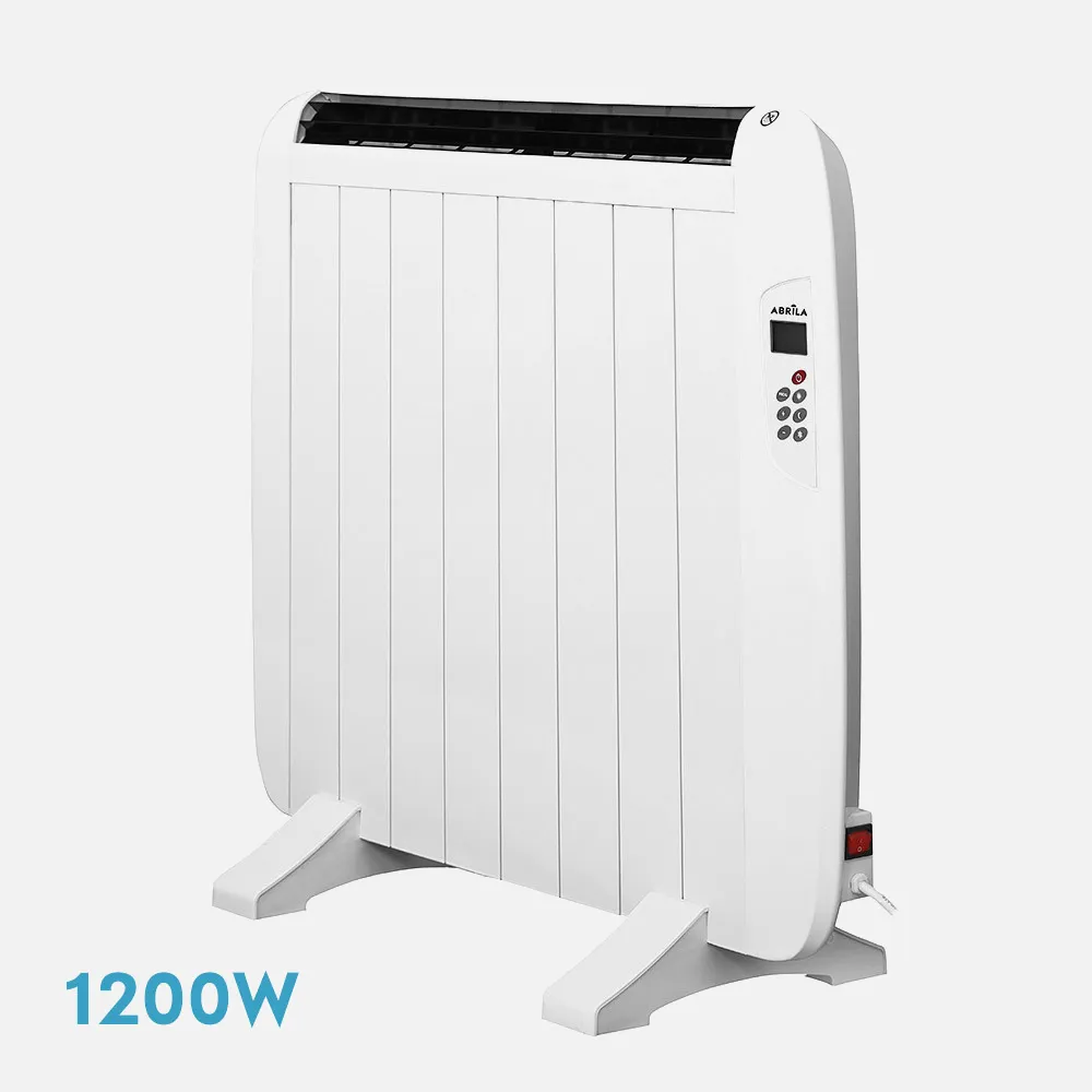 Emisor Termico Gaban 1200w X En Aluminio Blanco Remoto Lcd,temporizador Mural/portat.58,5x72x5,5 Cm