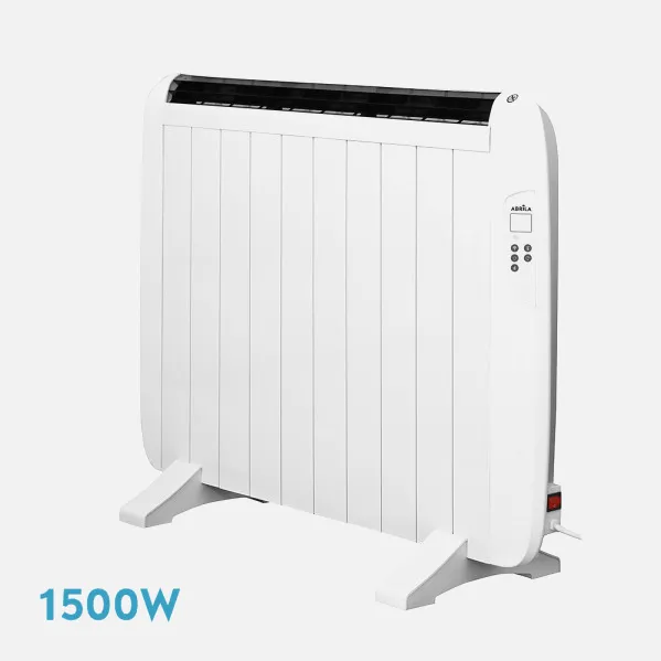 Electric Radiator Gaban 1500w X In Aluminium White Remote LCD, Timer Wall/Portable 58,5x86x5,5 Cm