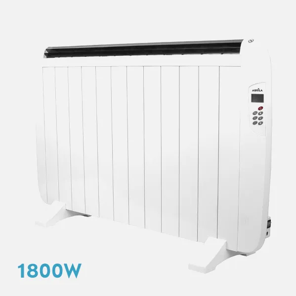 Electric Radiator Gaban 1800w X In Aluminium White Remote LCD, Timer Wall/Portable 58,5x100x5,5cm
