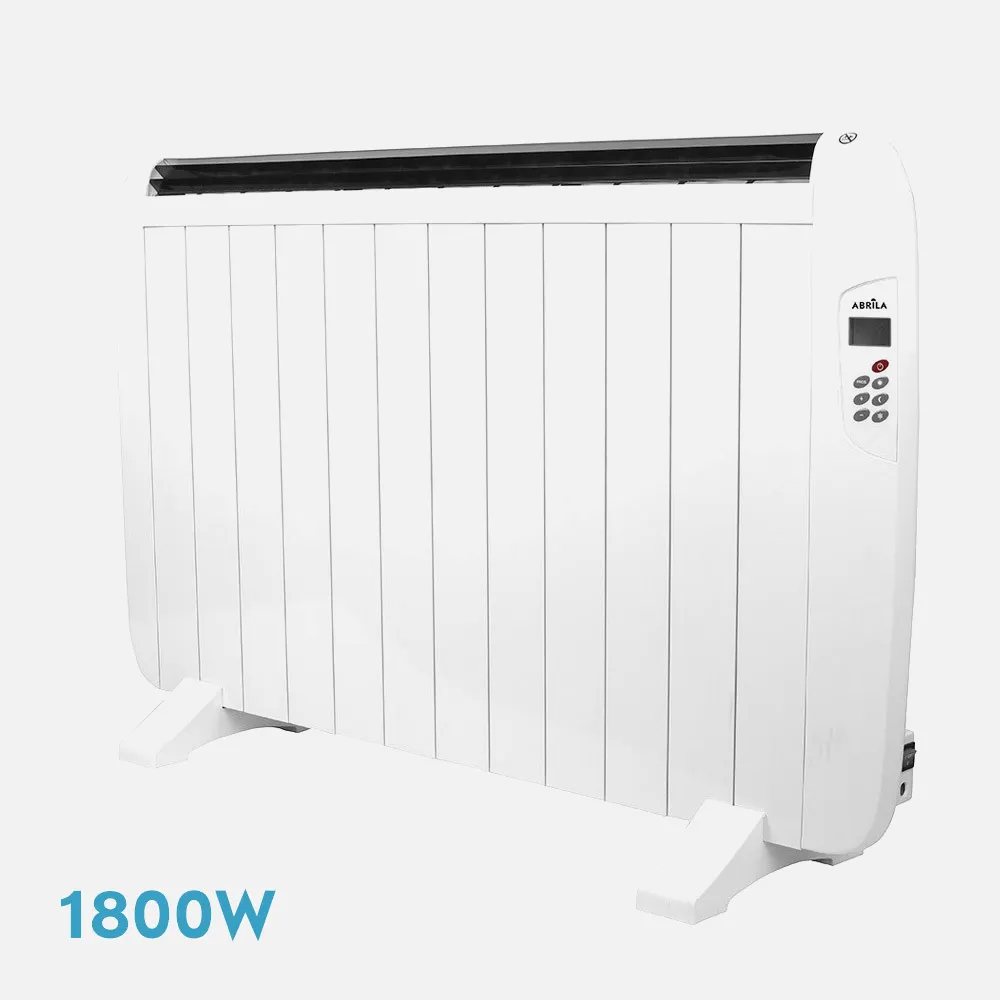 202711801 - Electric Radiator Gaban 1800w X In Aluminium White Remote LCD, Timer Wall/Portable 58,5x100x5,5cm