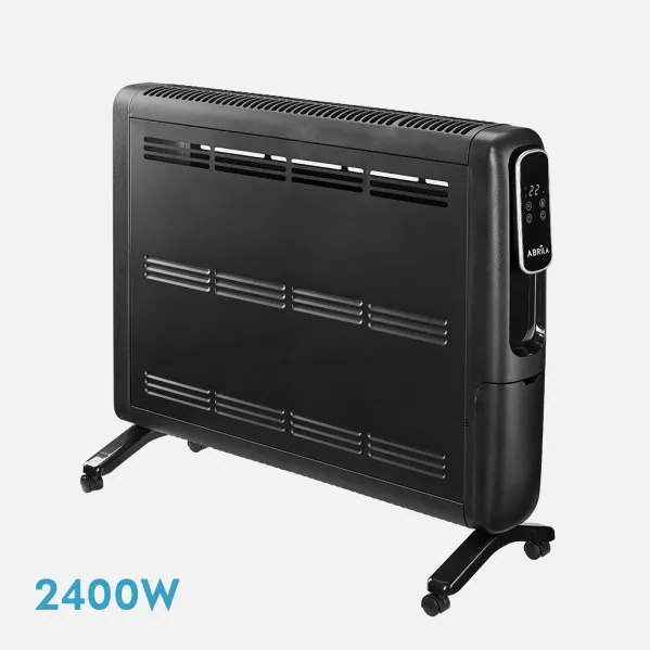 Electric Radiator Alum. Alpino 2400w Black 2 pow. Display w/remote, tip-over protection, temp. reg. 61,8x67,5x25,5
