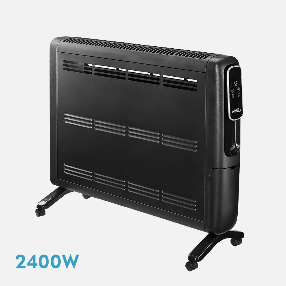 232022409 - Electric Radiator Alum. Alpino 2400w Black 2 pow. Display w/remote, tip-over protection, temp. reg. 61,8x67,5x25,5