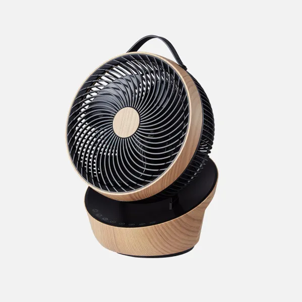 Ventilador Sobremesa Petirrojo Negro/madera 25w 12vel 3asp Motor Dc Remoto,temporizador 36,3x27,5x24,8cm