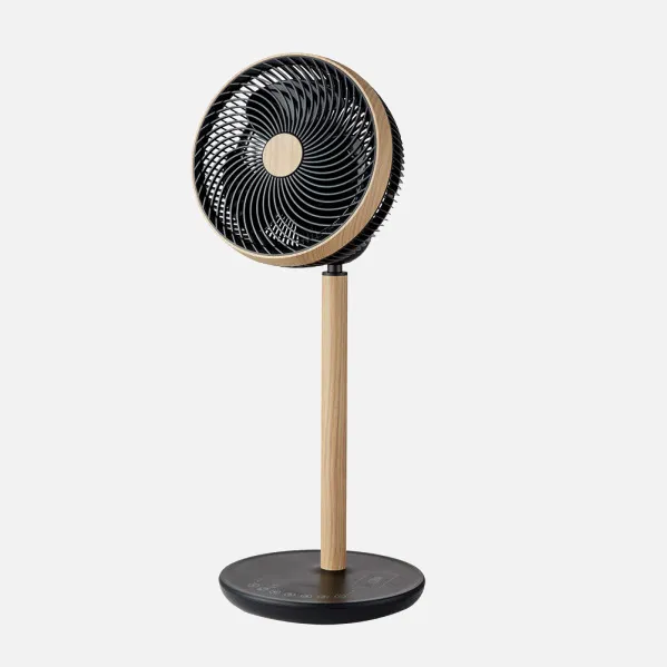 Ventilador De Pie Colibri Negro/madera 25w 12vel 70x28,5x28,5cm 3asp Motor Dc C/remoto Y Temporizador