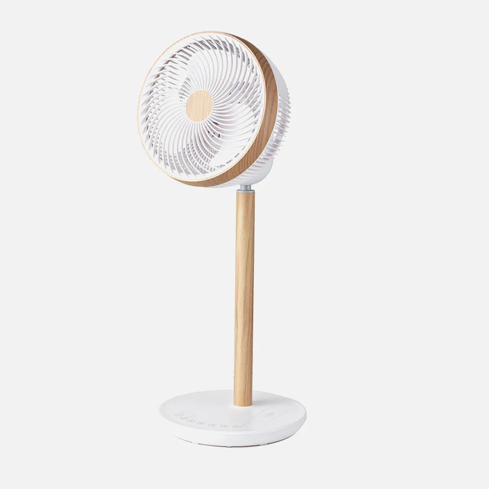 236241068 - Ventilador De Pie Colibri Blanco/madera 25w 12vel 70x 28,5x28,5cm 3asp Motor Dc C/remoto Y Temporizador
