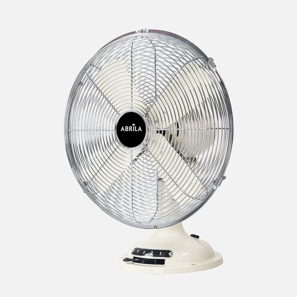 238771025 - Ventilador Sobremesa Capitolio Crema/cromo 37w 3velocidades 4asp. Fijo Y Rotatorio 42x35x27cm