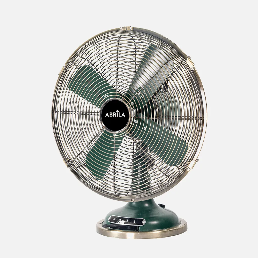238771006 - Ventilador Sobremesa Capitolio Oliva/cuero 37w 3velocidades 4asp Fijo Y Rotatorio 42x35x27cm