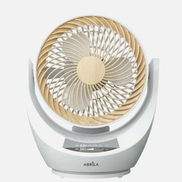 Ventilador Sobremesa Navia Blanco/haya 40w 4velocidades Orient Rotatorio,remoto,temporizadpr Y Display 34x28,7x23,5cm