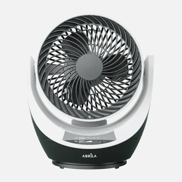 Ventilador Sobremesa Navia Negro/blanco 40w 4velocidades Orientable Rotatorio,remoto,temporizador Y Display