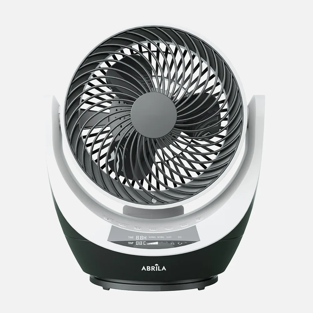 Ventilador Sobremesa Navia Negro/blanco 40w 4velocidades Orientable Rotatorio,remoto,temporizador Y Display