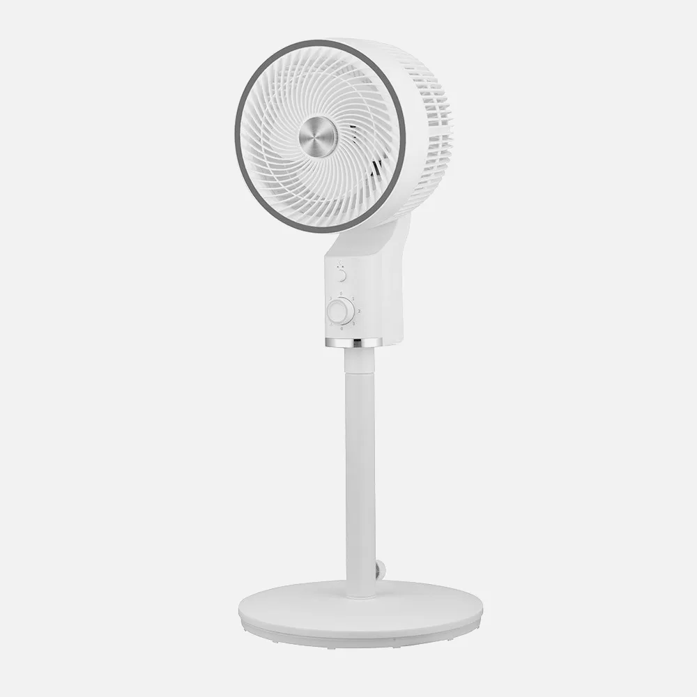 Ventilador De Pie Talamo Blanco/cromo 50w 3vel Regx33x33cm Oscilante Fijo Y Rotatorio