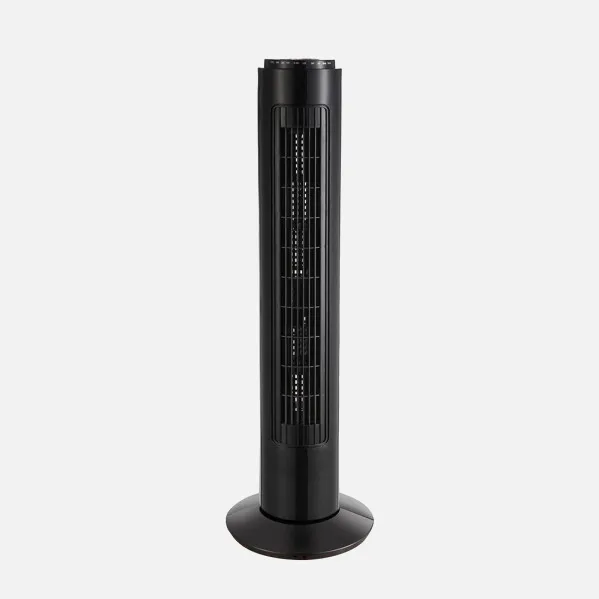 Ventilador De Torre Picaro Negro 3vel 50w C/remoto Temporizador,fijo Y Rotatorio 74x22x22cm