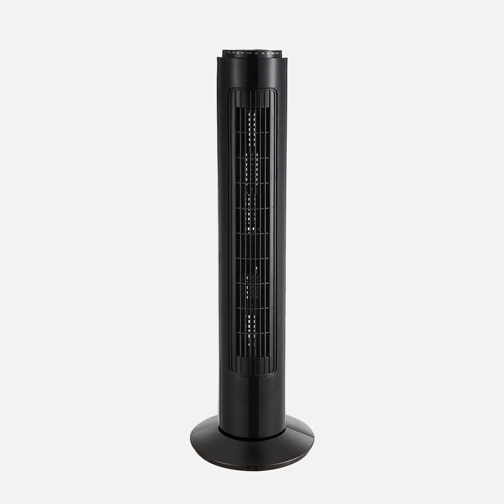 Ventilador De Torre Picaro Negro 3vel 50w C/remoto Temporizador,fijo Y Rotatorio 74x22x22cm