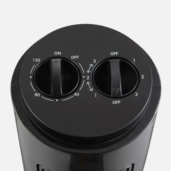 Fan Of Tower Cuco Black 3speeds 50w Timer Rotatory 78x22x22 Cm