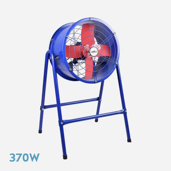 Industrial Fan Torrente Blue/Red 370w 1-Speed 4 Blades w/Bracket 98x48x27cm