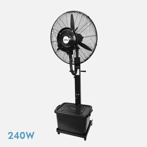 Fan Of Foot Diluvio Black 3speeds 240w Nebulizer Tank 42l Wheels Fixed And Rot.170x71x45cm