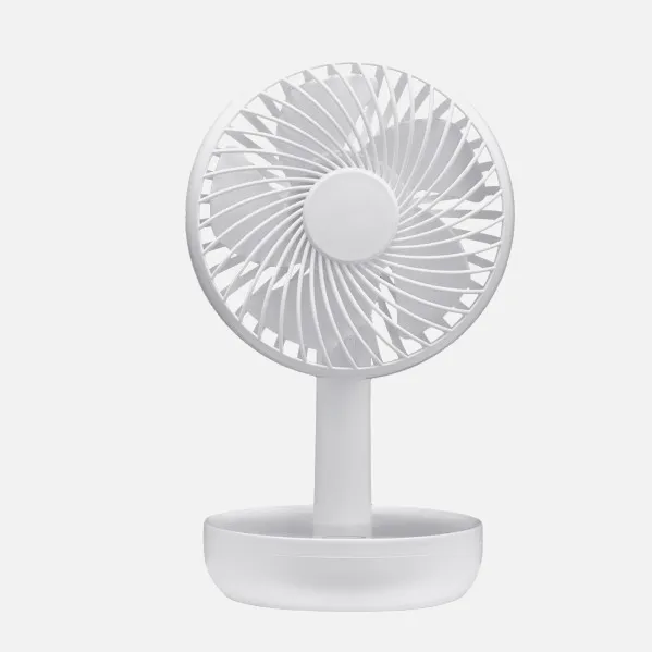 Miniventilador Inalambrico Sobremesa Lemosin Blanco 5w 3velocidades Recargable Alimen.usb Orientable 5asp 17x11x9cm Motor Dc