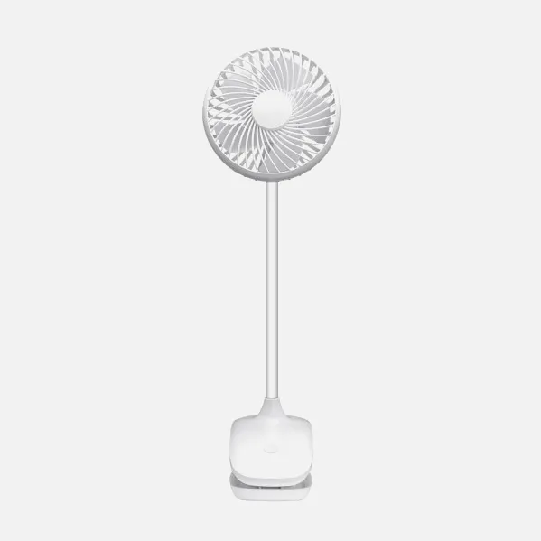 Ventilador Sobremesa C/pinza Sines Blanco 5w 3+1velocidades Recargable Alimen.usb 5asp Motor Dc 36x12,5x11,5cm Inalambrico