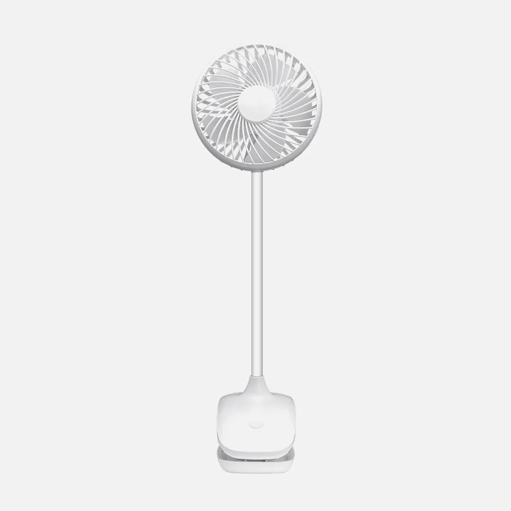 Ventilador Sobremesa C/pinza Sines Blanco 5w 3+1velocidades Recargable Alimen.usb 5asp Motor Dc 36x12,5x11,5cm Inalambrico