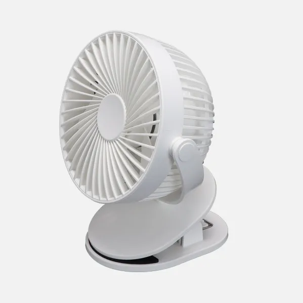Ventilador Sobremesa C/pinza Peñafiel Blanco 5w 3+1vel Recargable Alimentacion Usb 5aspas Motor Dc 18x16x13cm Inalambrico