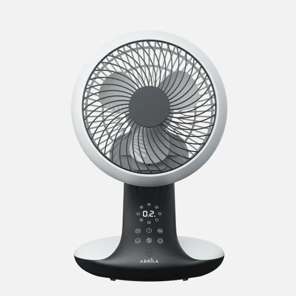Ventilador Dc Sobremesa Miera Blanco/negro 20w 8vel Oscilacion 3d.remoto,temporizador 40,5x25,4x23,3cm