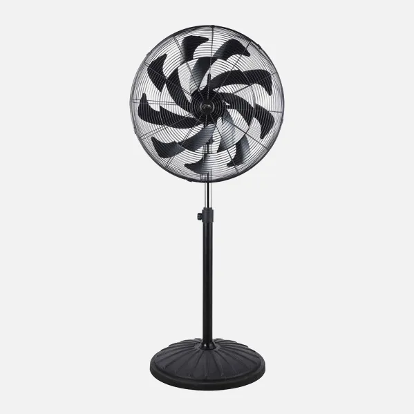 Ventilador Pie Indust.centurion Negro1velecidad 300w 16asp Fijo Y Rotat.oscilante Regx65x59cm