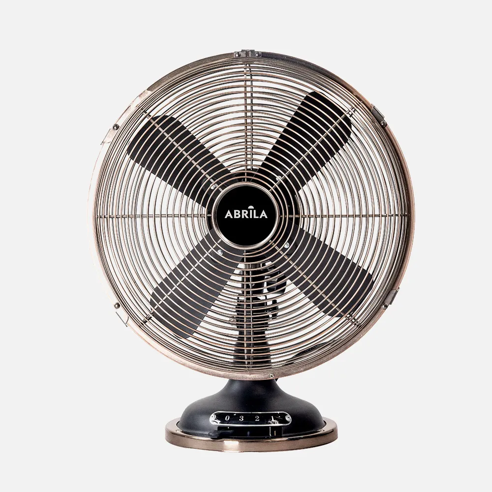 Ventilador Sobremesa Capitolio Negro/cobre 37w 3velocidades 4asp Fijo Y Rotatorio 42x35x27cm