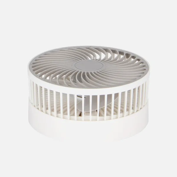 Wireless Fan Dc Portable Jerico White/grey 5w 3vel Rechargeable, Alim.usb, Adjustable 3sails Regx17x17cm