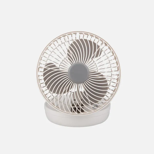 Wireless Fan Table lamp Pacheco White/grey 5w 3vel Rechargeable C/light, Alim.usb, Adjustable 3sails 29x19x16cm
