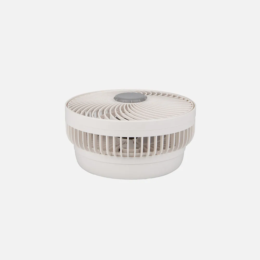 Ventilador Inalambrico Sobremesa Pacheco Blanco/gris 5w 3vel Recargable C/luz, Alim.usb, Orientable 3aspas 29x19x16cm