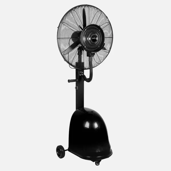 Ventilador Nebulizad.de Pie Napoleon Negro 1velocidad 260w 3aspas 175x65x55cm Tanque Agua 49l Rotatorio