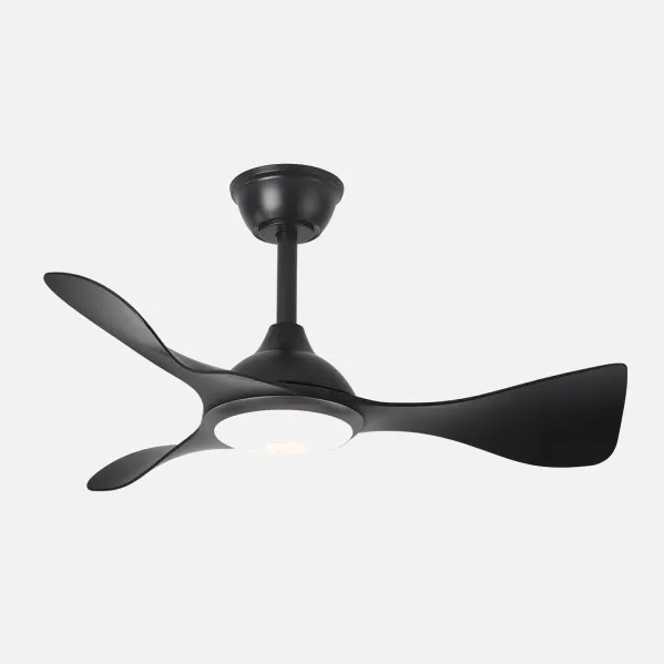 Ventilador Dc Caiman 36w 3600lm Negro 89d 3aspas 6vel 3000-4500-6500k Remoto+reg.intensidad+memoria+temporizador