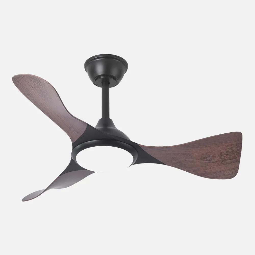 Ventilador Dc Caiman 36w 3600lm Negro/roble 89d 3aspas 6vel 3000-4500-6500k Remoto+reg.intensidad+memoroa+temporizador