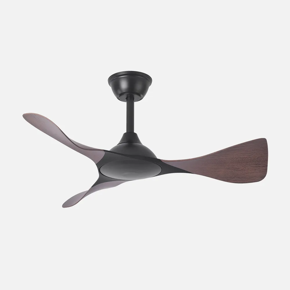 Ventilador Dc Caiman 36w 3600lm Negro/roble 89d 3aspas 6vel 3000-4500-6500k Remoto+reg.intensidad+memoroa+temporizador