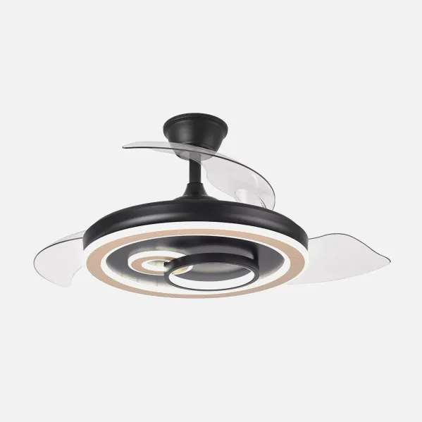 Ventilador Dc Sultan 68w Negro/madera 3asp.107d 4960lm 3000-4500-6500k Reg.intensidad+remoto+memoria+temporizador