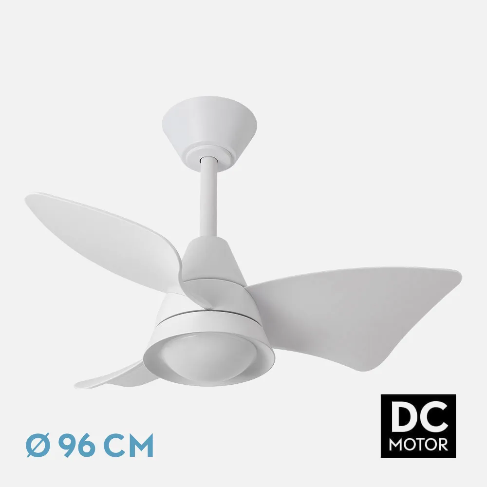 Ventilador Dc Jaguar 30w 3000lm Blanco 96d 3aspas 6vel 3000-4500-6500k Remoto+reg.intensidad+memoria+temporizador