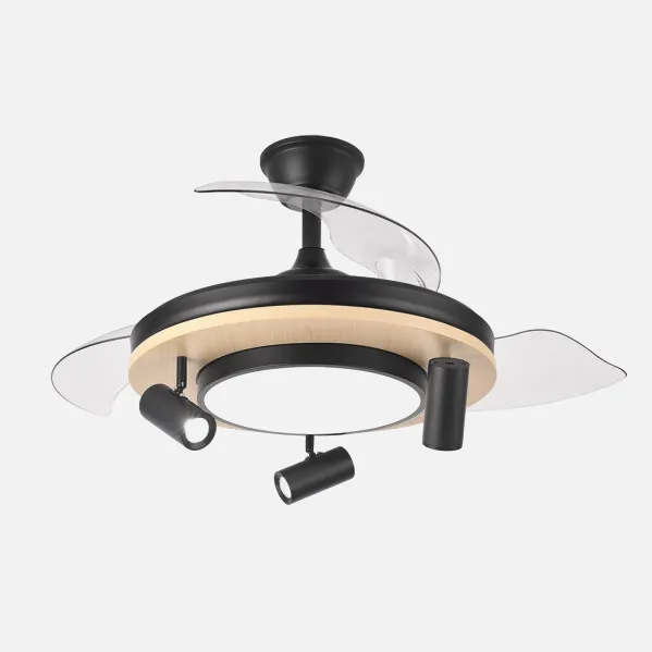 Ventilador Dc Gladiator 37+15w Negro/madera 3asp.107d 3980lm 3000-4500-6500k 2encendidos Indep.Remoto+memoria+temporiz.