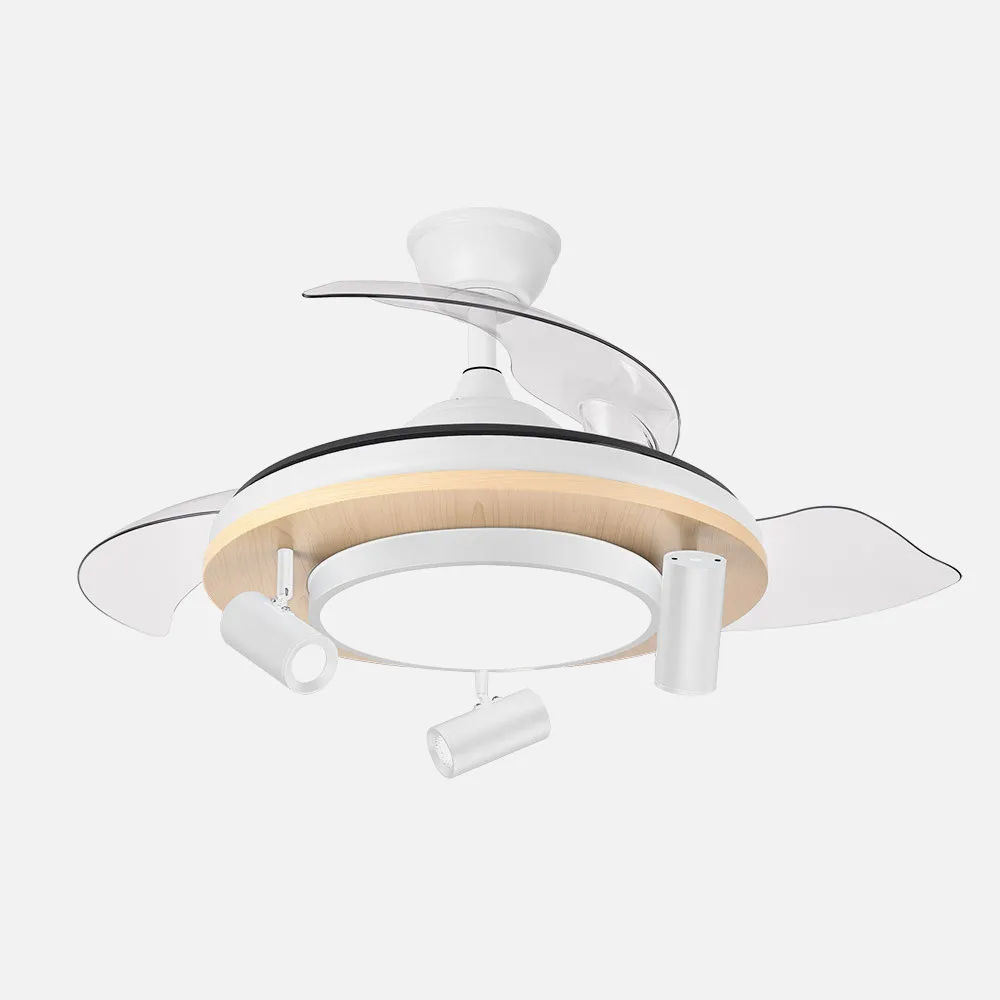 Ventilador Dc Gladiator 37+15w Blanco/haya 3asp.107d 3980lm 3000-4500-6500k Remoto+memoria+temporizador